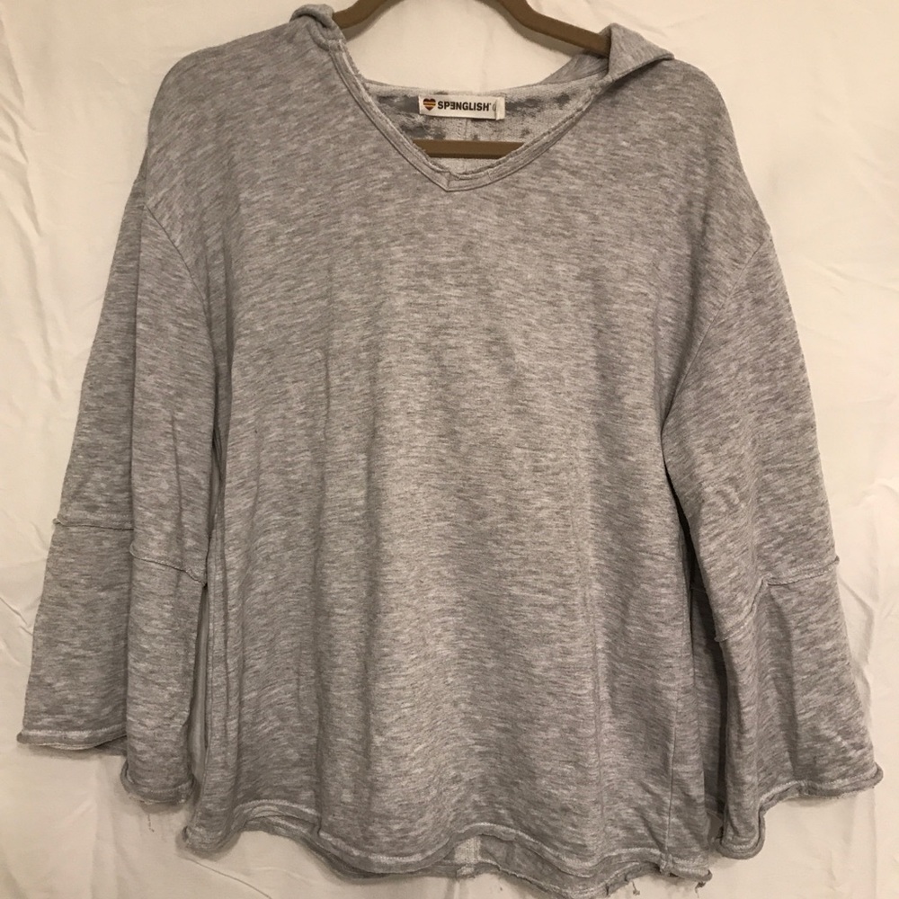 Grey hooded sweatshirt